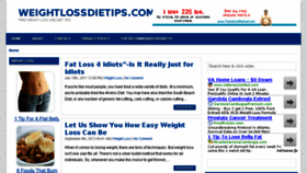 What Weightlossdietips.com website looked like in 2013 (10 years ago)