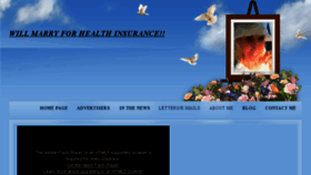 What Willmarryforhealthinsurance.com website looked like in 2013 (10 years ago)