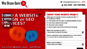 What Webdesignquoteuk.co.uk website looked like in 2013 (10 years ago)