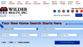 What Wilderrealty.com website looked like in 2013 (10 years ago)