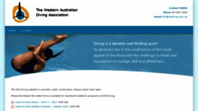 What Wadiving.com.au website looked like in 2013 (10 years ago)