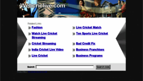 What Webcriclive.com website looked like in 2013 (12 years ago)