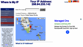 What Whereisip.net website looked like in 2013 (10 years ago)