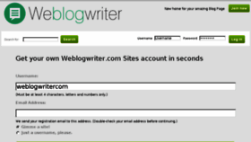What Weblogwriter.com website looked like in 2014 (10 years ago)