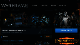 What Warframe.com website looked like in 2014 (10 years ago)