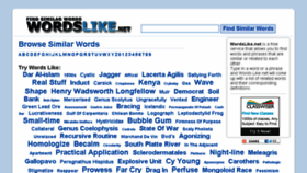 What Wordslike.net website looked like in 2014 (10 years ago)