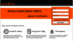 What Want2blog.de website looked like in 2014 (10 years ago)