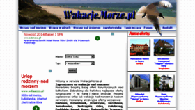What Wakacjemorze.pl website looked like in 2014 (10 years ago)