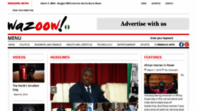 What Wazoow.com website looked like in 2014 (10 years ago)