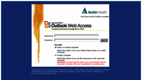 What Webmail.austin.org.au website looked like in 2014 (10 years ago)