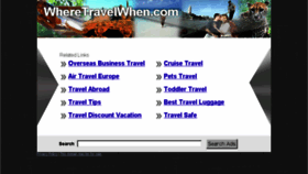What Wheretravelwhen.com website looked like in 2014 (10 years ago)