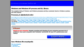 What Windows-processes.thefile.net website looked like in 2014 (10 years ago)