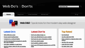 What Webdosanddonts.com website looked like in 2014 (11 years ago)