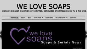 What Welovesoaps.com website looked like in 2014 (9 years ago)