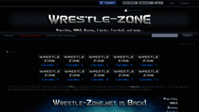 What Wrestle-zone.net website looked like in 2014 (9 years ago)