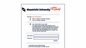 What Webmail.maastrichtuniversity.nl website looked like in 2014 (9 years ago)