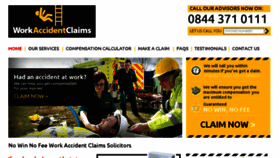 What Workaccidentclaimssolicitors.co.uk website looked like in 2014 (9 years ago)