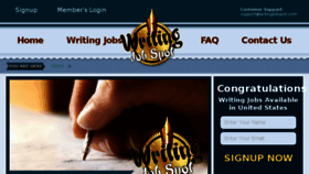 What Writingjobspot.com website looked like in 2014 (9 years ago)