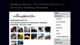 What Weddingsabroad.com website looked like in 2014 (9 years ago)