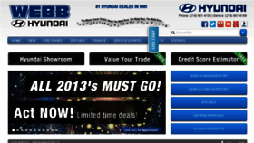 What Webbhyundai.com website looked like in 2014 (9 years ago)
