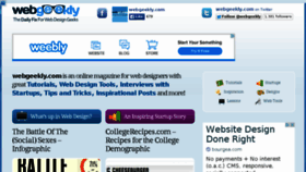 What Webgeekly.com website looked like in 2014 (9 years ago)