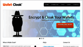 What Walletcloak.com website looked like in 2014 (9 years ago)