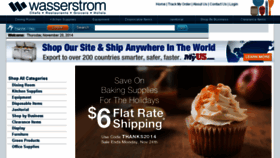 What Wasserstrom.com website looked like in 2014 (9 years ago)