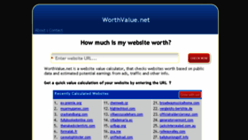 What Worthvalue.net website looked like in 2014 (9 years ago)