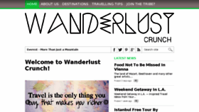 What Wanderlustcrunch.com website looked like in 2014 (9 years ago)