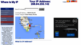 What Whereisip.net website looked like in 2014 (9 years ago)