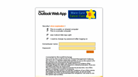 What Webmail2.mariecurie.org.uk website looked like in 2015 (9 years ago)