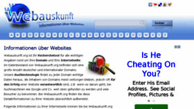 What Webauskunft.org website looked like in 2015 (9 years ago)