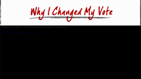What Whyichangedmyvote.com website looked like in 2015 (9 years ago)