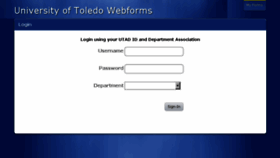 What Webforms.utoledo.edu website looked like in 2015 (9 years ago)