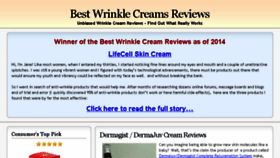 What Wrinklecreamsreviews.com website looked like in 2015 (9 years ago)