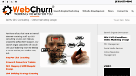 What Webchurn.com website looked like in 2015 (9 years ago)