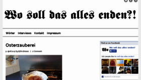 What Wosolldasallesenden.de website looked like in 2015 (9 years ago)