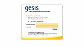 What Webmail.gesis.org website looked like in 2015 (9 years ago)