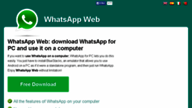 What Whatsappweb.com website looked like in 2015 (9 years ago)