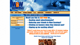 What Wowearnings.com website looked like in 2015 (9 years ago)