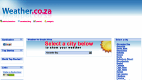 What Weather.co.za website looked like in 2015 (8 years ago)