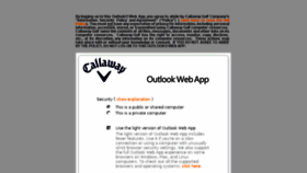 What Webmail.callawaygolf.com website looked like in 2015 (8 years ago)