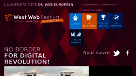 What West-web-festival.fr website looked like in 2015 (8 years ago)