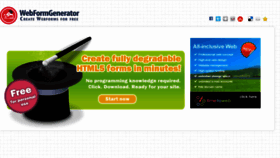 What Webformgenerator.eu website looked like in 2015 (8 years ago)