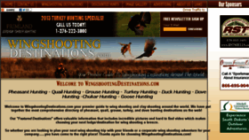 What Wingshootingdestinations.com website looked like in 2015 (10 years ago)