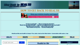 What Waybacktohealth.com website looked like in 2015 (8 years ago)