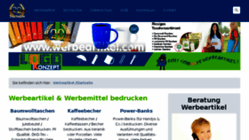 What Werbeartikel.com website looked like in 2015 (8 years ago)