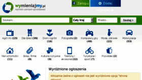 What Wymieniajmy.pl website looked like in 2015 (8 years ago)
