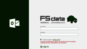 What Webmail.fsdata.se website looked like in 2015 (8 years ago)
