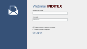 What Webmail.inditex.com website looked like in 2015 (8 years ago)